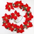 thumbnail image 1 of Cadena de luces LED de cártamo para Navidad, decoración navideña de frutos rojos, marco de puerta, escalera mecánica, cadena de luces con flores de Pascua, 1 of 5