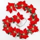 thumbnail image 1 of Cadena de luces LED de cártamo para Navidad, decoración navideña de frutos rojos, marco de puerta, escalera mecánica, cadena de luces con flores de Pascua, 1 of 5