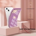 thumbnail image 3 of for iPhone 14 Case, Cute Love Heart Pattern for Women Girls with Full Camera Protection, Anti-Scratch Plating Soft TPU Shockproof Bumper Phone Cover for Apple iPhone 14 6.1-inch 2022, Lavender, 3 of 13