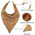thumbnail image 3 of AWAYTR Women Floral Elastic Hair Scarf Headband 3Pcs Chiffon Boho Head Kerchief Vintage Triangle Scarf Hair Bandanas, 3 of 9