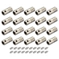 thumbnail image 1 of Uxcell 20Pack 5mm Metal Shoelace Tips Screws Shoelace End Tip Cords End Bright Silver, 1 of 7