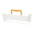 thumbnail image 3 of Almencla Clear Tool Box with Handle Container Case Bin Hardware Storage Box Organizer Yellow 30x9.3x9.3cm, 3 of 8