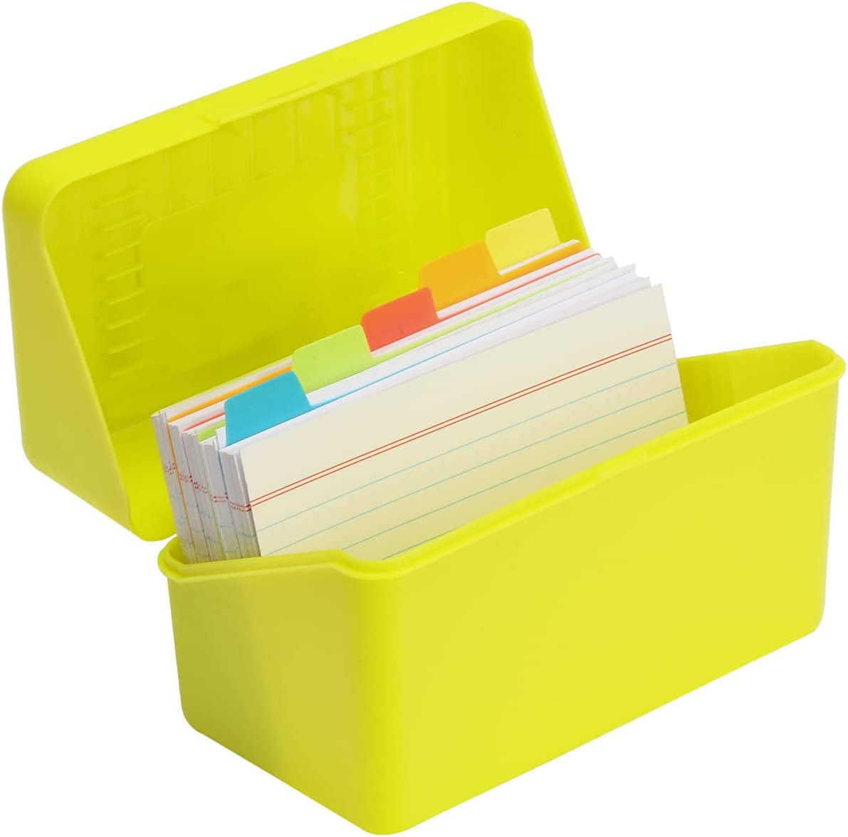 3x5 Index Card Holder with Dividers and Ruled Index Cards 100 Count