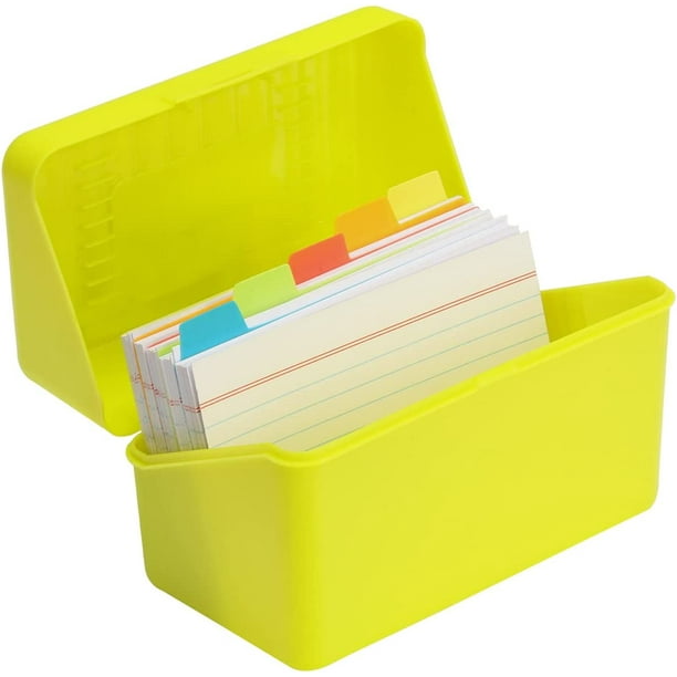 3x5 Index Card Holder with Dividers and Ruled Index Cards 100 Count