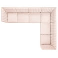 thumbnail image 3 of Modway Triumph Channel Tufted Performance Velvet 6-Piece Sectional Sofa in Pink, 3 of 10