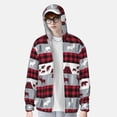 thumbnail image 4 of Kll Buffalo Plaid Forest Print Men'S Women’s Upf 50+ Sun Protection Outdoor Hoodie Jacket Long Sleeve Fishing Hiking Performance Shirt- Large, 4 of 8