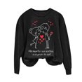 thumbnail image 1 of Gibobby Sudadera Mujer Moda Camiseta estampada de talla grande con estampado del día de San Valentín para mujer Top informal de manga larga (Negro, M), 1 of 4