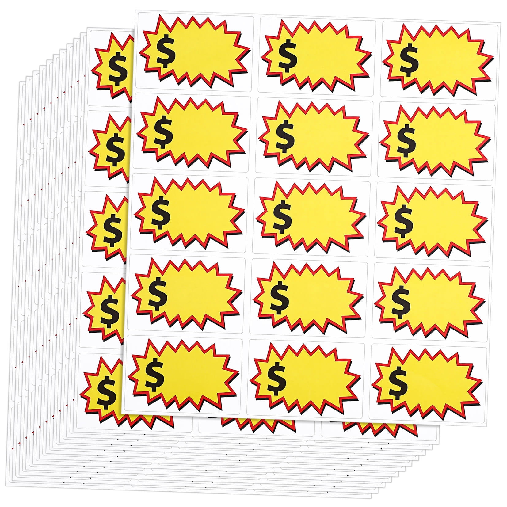 KAJNBN 20 Sheets Copper Plate Adhesive Small Stickers For Supermarket Pricing