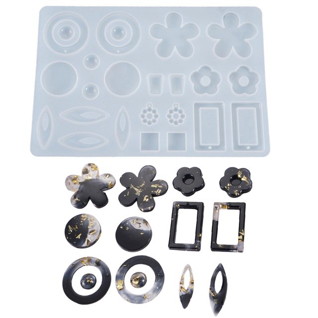 Silicone Pendant Mold DIY Assorted Styles Epoxy Earring Mold Resin Casting Mold