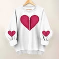 thumbnail image 2 of successthop Zip Up Sweatshirts for Women Heart Casual Crewneck No Hood Tops Long Sleeve Outfits Festival Clothes 2XL, 2 of 6