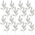 thumbnail image 2 of 15PCS Artificial Glitter Leaves Fake Plants Flower Branches Leaf Christmas Tree Picks Sparkling Fillers Sprays for Halloween Xmas Wreath Garland DIY Crafts Home Arrangement Decor, 2 of 3