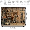 thumbnail image 3 of Western Cowboy Background Polyester Banner Party - Rural Barn Photography Background and Universal Holiday Design, 3 of 6