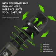 JAUYXIAN Wireless Microphones, Dual Handheld Dynamic Microphones for Karaoke, Professional Microphone for Singing, Speech