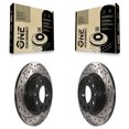 thumbnail image 1 of DS-One Rear Coated Drilled Slotted Disc Brake Rotors Pair for Car 2013-2016 Dodge Dart KD-100144, 1 of 11