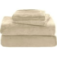 thumbnail image 5 of Elegant Comfort Soft 4-Piece Velvet Plush Flannel Sheet Set - Quality - Cozy Warm, Anti-Static, Non Pilling Fuzzy Velvet Flannel Fleece Deep Pocket Sheet Set - Twin XL, Cream, 5 of 5