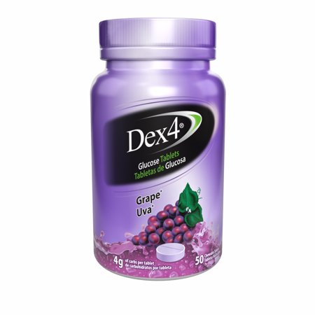 Dex4 Glucose Tablets, 50-count, Grape