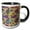 Black/White, variant on 3drose, Glam Image of Gold and Galaxy Mermaid Scales Pattern, 11oz Mug
