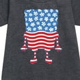 thumbnail image 2 of SpongeBob SquarePants -  Silhouette Stars Stripes - Toddler & Youth Girls Fleece Dress, 2 of 5