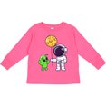 thumbnail image 3 of Inktastic Astronaut Holding a Moon Balloon Boys or Girls Long Sleeve Toddler T-Shirt, 3 of 5