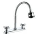 thumbnail image 1 of Llave Mezcladora Fregadero O Tarja Cocina Flexible Alfa  Acero Inox Cromada 2 Funciones Cruceta, 1 of 4
