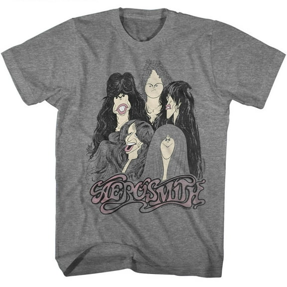 Aerosmith Cartoons White Adult T-Shirt
