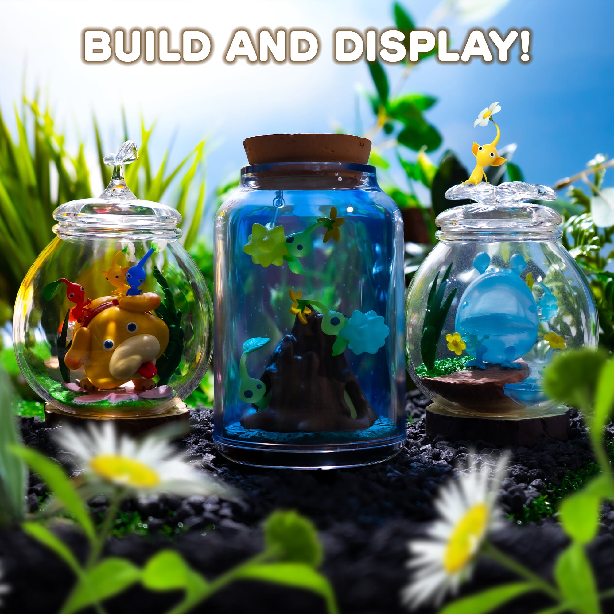 Hamee RE-Ment Pikmin Blind Box Miniature Figure Set for Birthday Gift, Party Favor, Collectible Toy (Pikmin Terrarium Collection 2) – 6 Pc. (Full Set)