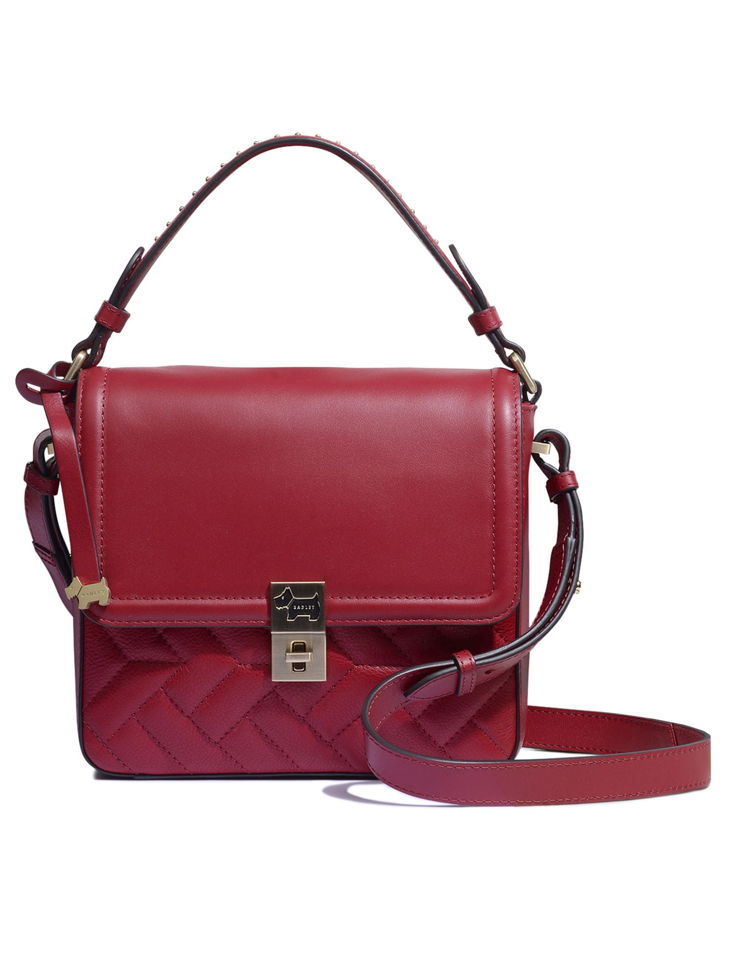 RADLEY LONDON Women's Red Dorset Street Quilted Solid Jacquard Lining