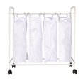 thumbnail image 5 of Household Essentials Rolling Laundry Sorter, 4 Bag Laundry Sorter Cart with Washable and Removable Bags, White, 5 of 10