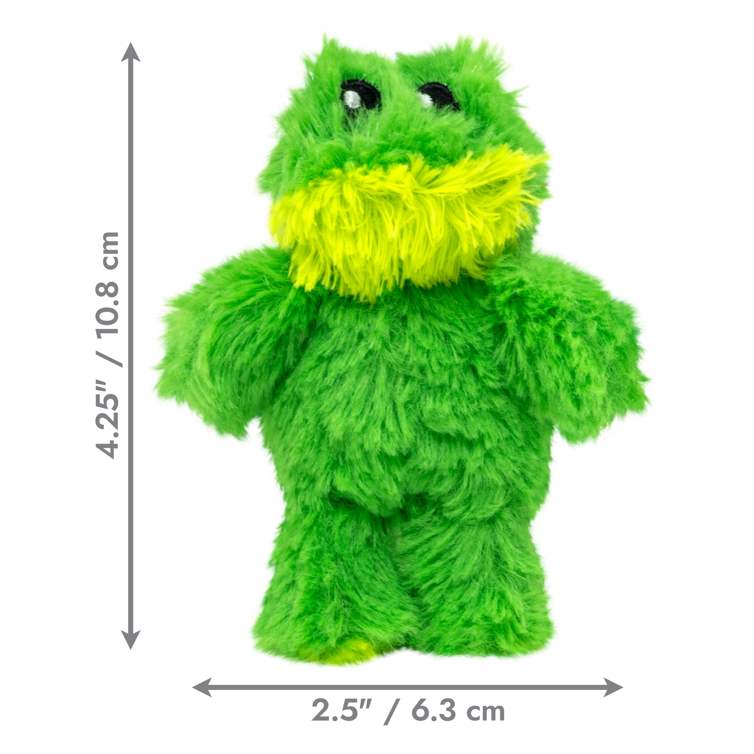 KONG® Dr.Noyz Dog Toy with Squeaker, Frog, XS for Dogs Up to 5 lbs