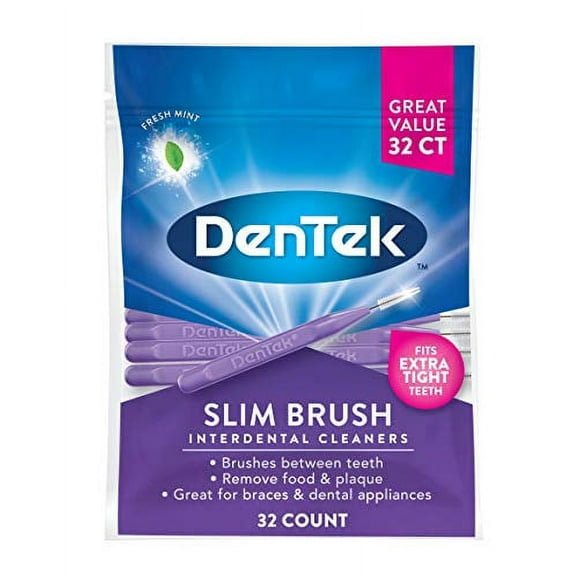 Dentek Slim Brush Nettoyants, 32 Unité