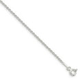 thumbnail image 4 of Sterling Silver 1.3mm Solid Rope Chain Necklace Size 18, 4 of 5