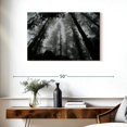 thumbnail image 3 of Elephant Stock Eerie Forest Mist Wall Art - Horizontal Canvas Wall Art - Living Room Wall Decor - Gothic Canvas - Black And Gray Decor - 36" x 24", 3 of 8