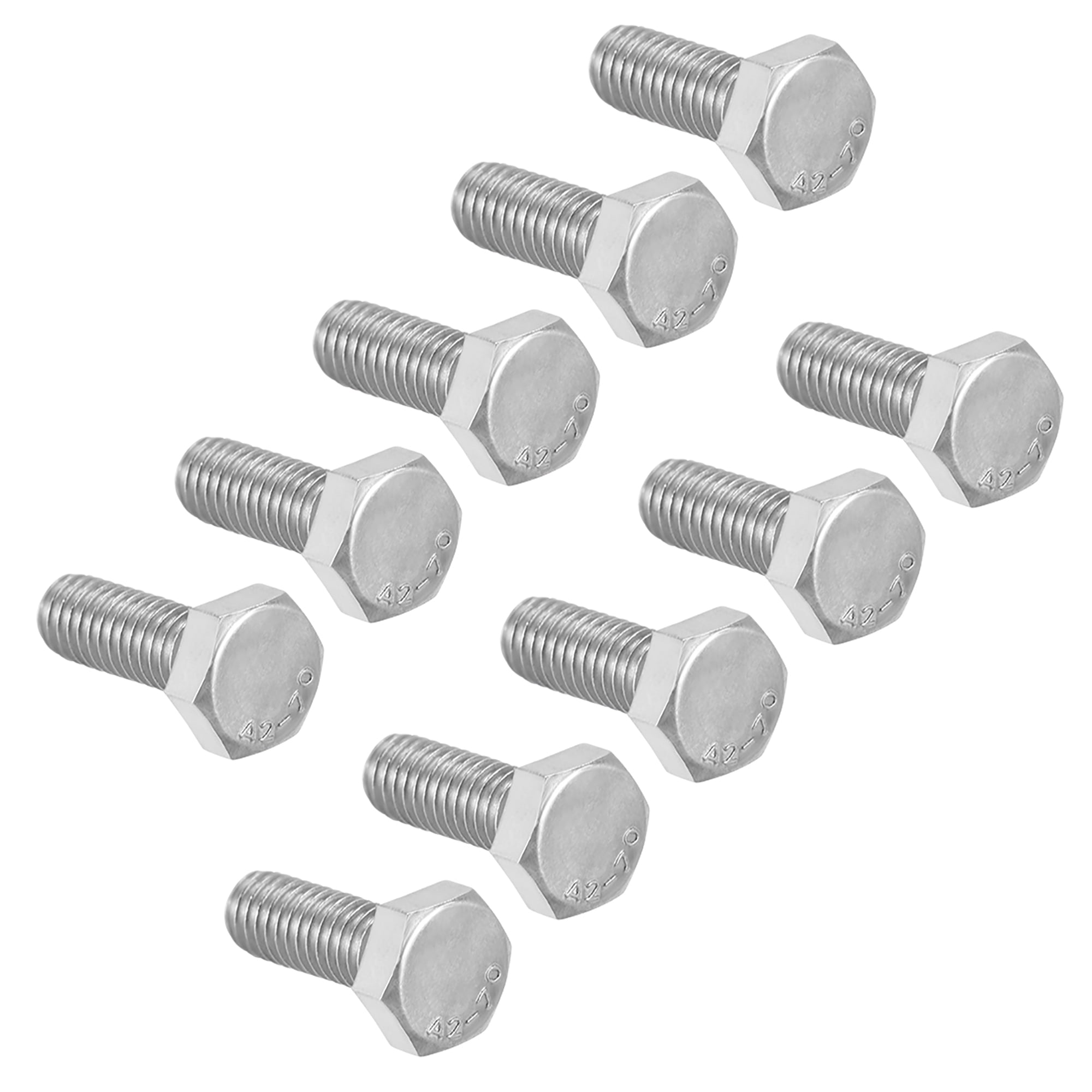 M6 Thread 10mm Hex Screws Bolts 304 Stainless Steel 5 Pack Walmart