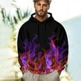 thumbnail image 2 of DDAPJ pyju Hoodies for Men Women 3D Flame Graphic Novelty Hooded Sweatshirts Oversized Casual Street Hoodie with Pocket Wine XXL, 2 of 9