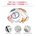 thumbnail image 4 of KLL Gnome Camping Pattern Shower Cap & Bath Cap for Women,Reversible Oversized Waterproof Shower Caps for all Hair Lengths,Elastic Reusable Bathing Hair Cap, 4 of 7