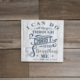 thumbnail image 4 of I can do all things through Christ Rustic Looking Faith Wood Sign Wall Décor 8 x 8 Wood Sign B3-08080062036, 4 of 6