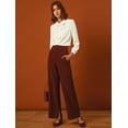 thumbnail image 3 of INSPIRE CHIC Chemise Boutonnée pour Femme Col Peter Pan à Nouer Blouses de Travail, 3 of 6