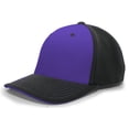 thumbnail image 2 of Pacific Headwear M2 Performance Contrast Flexfit Cap 398F Purple/Black/Black L/Xl, 2 of 2