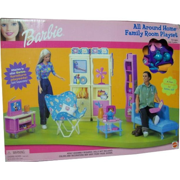 Barbie All Around Home Family Room Playset 2000 Walmart Com