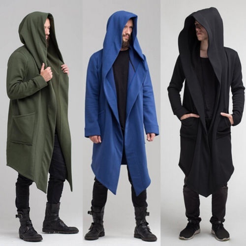 men's casual jacket hooded cardigan sweatshirt