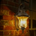 thumbnail image 3 of 22"(H) Vintage Outdoor Wall Lantern, Weatherproof Exterior Sconce Light with Clear Glass Shade, Waterproof Wall Mount Light Fixture for Patio, Porch, or Entryway(One Piece & No Bulb), 3 of 7