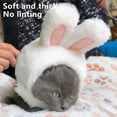 thumbnail image 5 of Tvtnvo Cat Hat Dog Clothes Pet Clothes Cute Bear Ear Warm Polyester Hat for Dogs and Cats Cosplay Photoshoot Accessory Soft Stretchable Cozy Head Cover Easy to Wear White 7.1x7.9in, 5 of 5