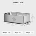 thumbnail image 3 of Ptlom Cat Litter Box with High Sides Large Stainless Steel Cat Litter Pan 23.6" x 15.7" x 7.9", 3 of 9