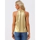 thumbnail image 3 of Camiseta sin Mangas con Tirantes para Mujer para Fiesta Club Cóctel Camiseta Brillante con Lentejuelas Oro XL, 3 of 6