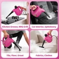 thumbnail image 5 of Handheld Steam Cleaner, Hand Held Steamer for Cleaning Home, Portable Pressurized Steamers for Upholstery Furniture Sofa Couch Floor Tile Grout Bathroom, Pink, 5 of 6
