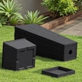 thumbnail image 6 of Devoko Resin Tall Planters with Tray for Outdoor Plants Set of 2, Large Taper Outdoor Planter Pots with 4 Drainage Holes, Flower Pots Modern Decor for Porch, Patio, Backyard, Garden(Black, 24"), 6 of 14