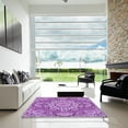 thumbnail image 7 of Ahgly Company Machine Washable Indoor Square Transitional Violet Purple Area Rugs, 3' Square, 7 of 7