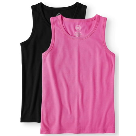 Solid Ribbed Tank Tops, 2-pack (Little Girls & Big (Best Tank Tops For Big Bust)