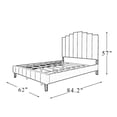 thumbnail image 6 of Orpheus Tufted Upholstered Platform Bed-QB, IVORY, 6 of 10