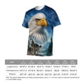 thumbnail image 6 of LAOLIUSN Bald Eagle Wolf Graphic Crew Neck Short Sleeve T-Shirt, Men's, 6 of 7
